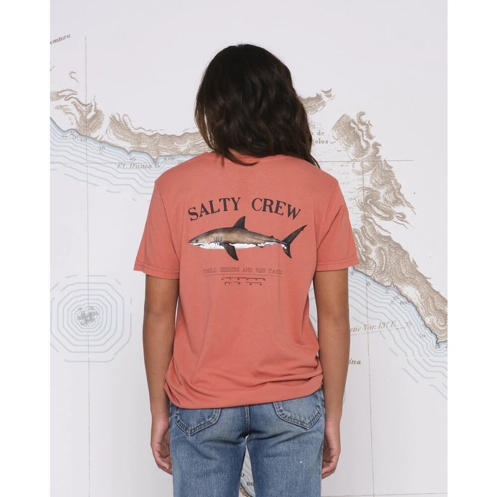 Salty Crew Women's Bruce Boyfriend Relaxed Fit Premium Tee T-Shirt in Sunset